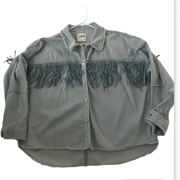 Zara denim western style shacket size XL women’s - Picture 4 of 4